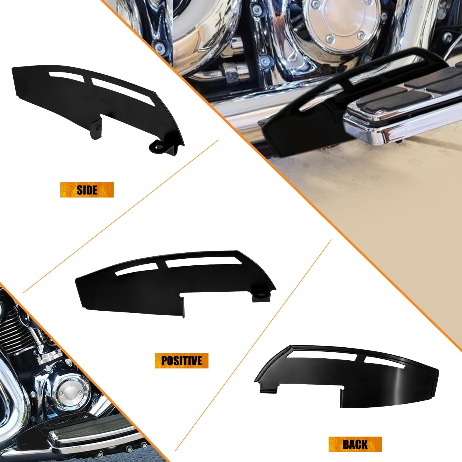 Chrome Front Floorboard Heel Guard For Harley Touring Electra Road Glide 88-2023