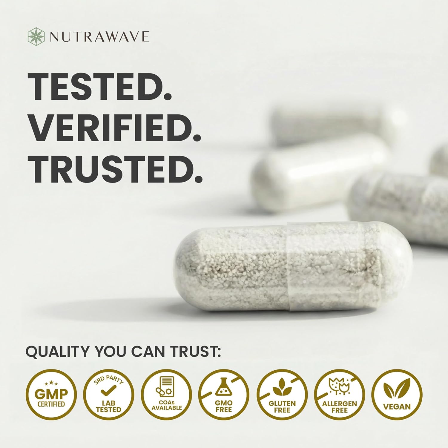 Nutrawave High Potency NMN Supplement Canada – 600mg NMN | Pure NAD+ Booster for Energy, Longevity, Brain & Metabolism | NAD Supplement, Non-GMO, Vegan, 60 Capsules - Image 9