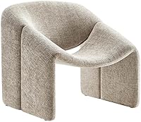 Modway Vivi Khaki Chenille Upholstered Accent Chair - Plush Modern Barrel Armchair for Living Room, Bedroom Lounge