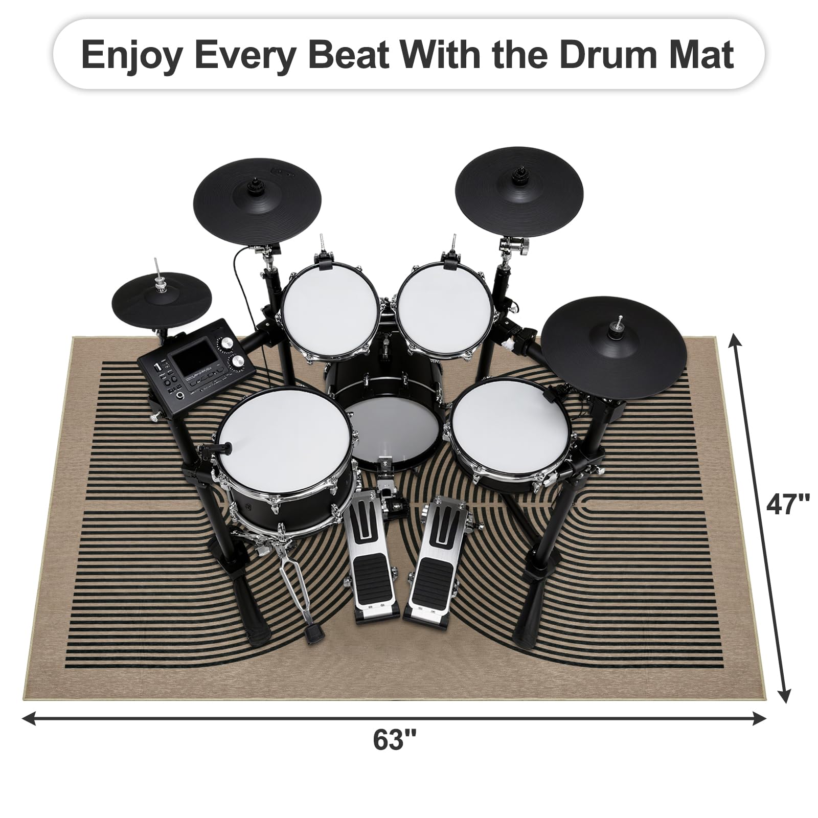 VSIWB Drum Rug, Non Slip Drum Mat - Image 3