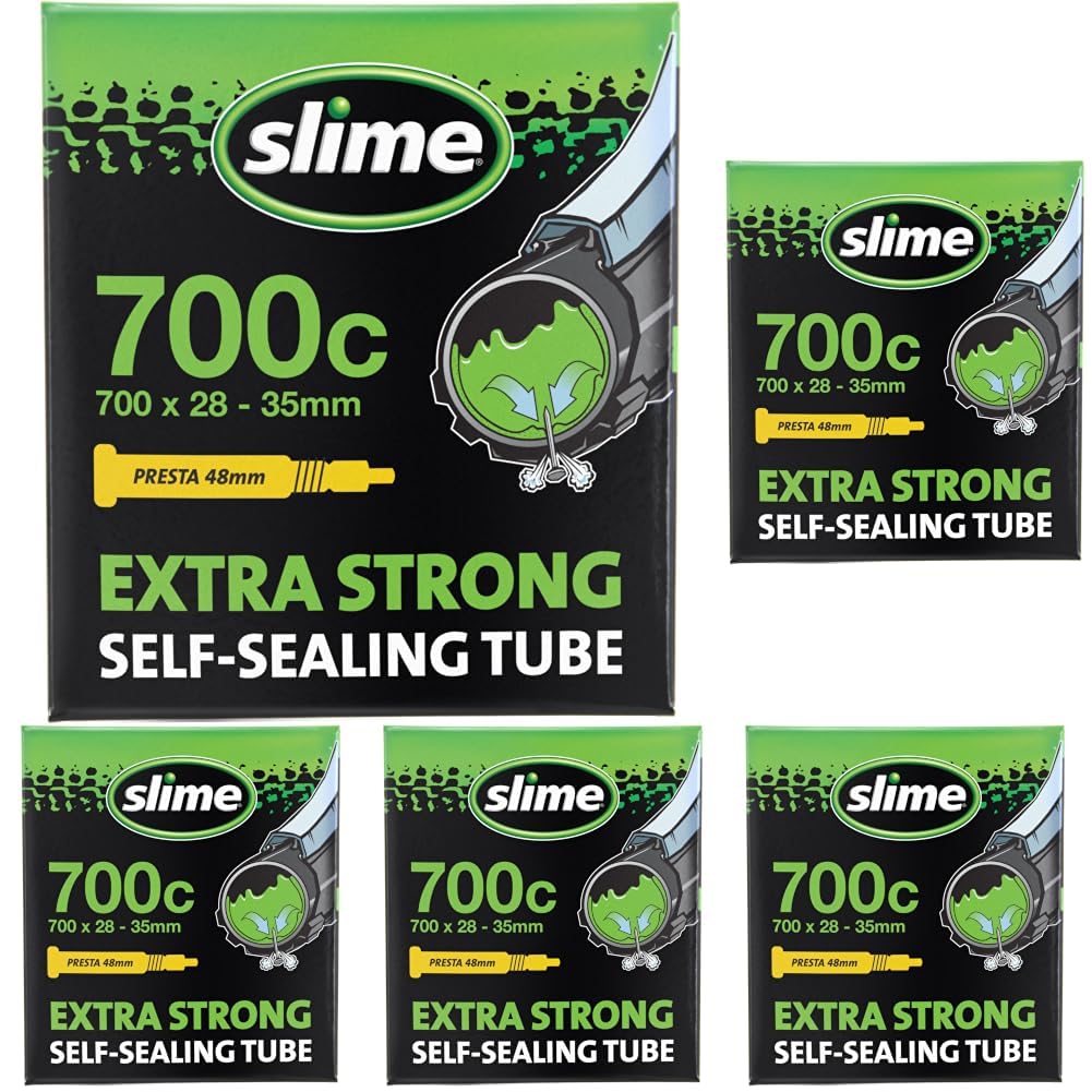 Slime Extra Stong Self-Sealing Tube 700 x 28-35mm Presta (Pack of 5)
