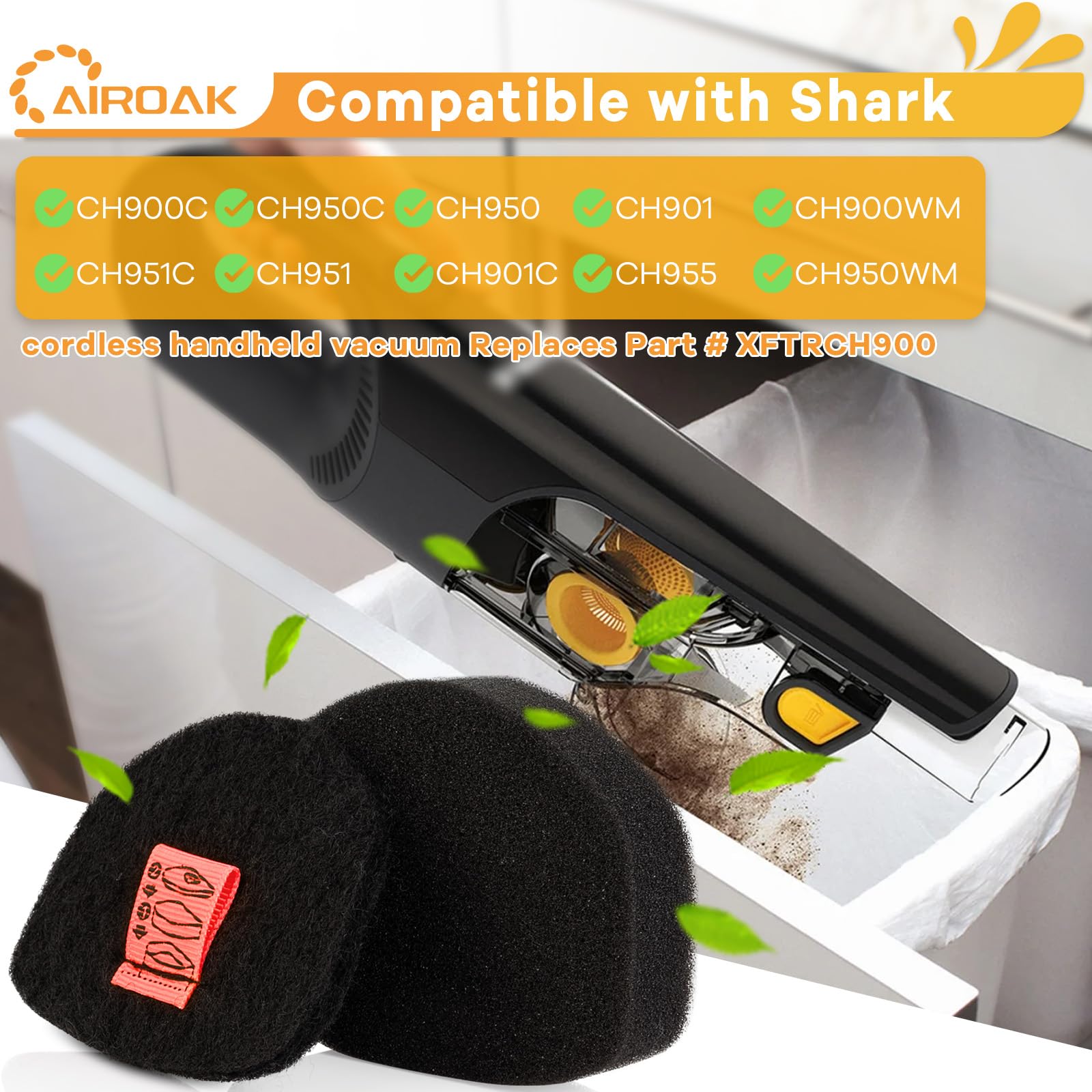 CH951 Ersatzfilter für Shark Ultra Cyclone Pet Pro Plus CH951 CH951C CH901 CH950 CH900WM schnurloser Handstaubsauger, vergleichbar mit Teil XFTRCH900