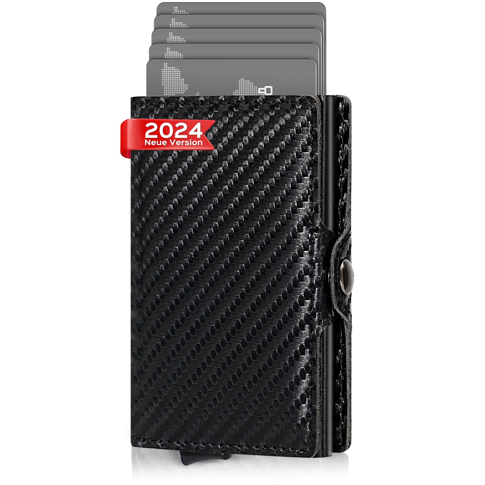 AISIR Porta Carte di Credito,Portafoglio Uomo,Portafoglio da uomo,Portafoglio Uomo Slim di Protezione RFID,Mini Portafoglio da uomo con Scomparto per Banconote e Scomparto per Monete.