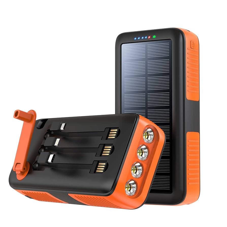 ソーラーバッテリー　solar Power bank Amazon.com: Solar Charger, Power Bank, 42800mAh Portable