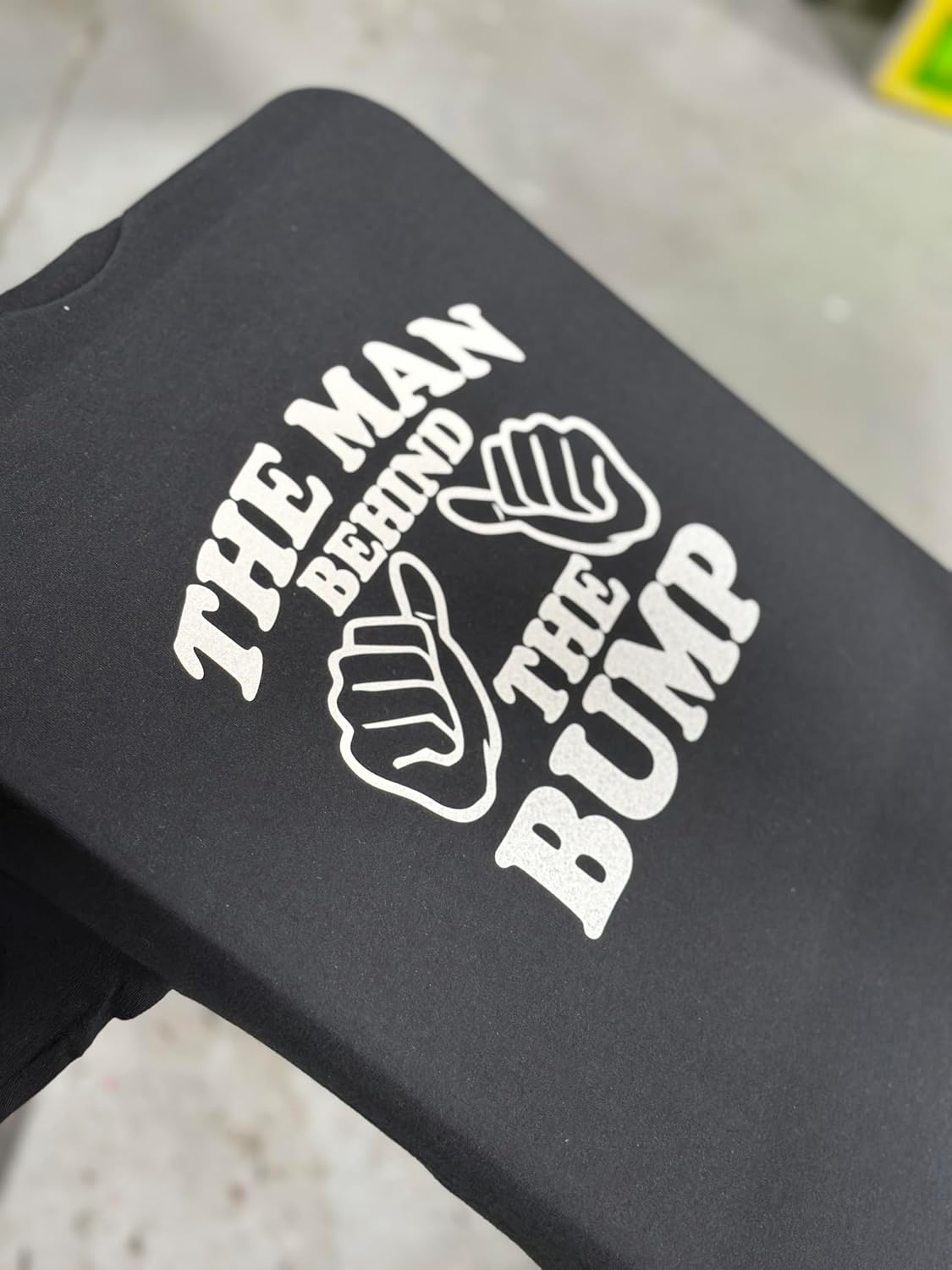 Ink Trendz The Man Behind The Bump Pregnancy Announcement Premium Cotton T-Shirt