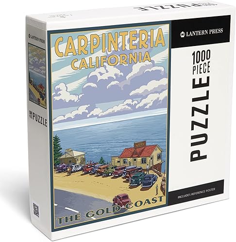 Lantern Press Carpinteria, California, Coastal Scene 1000 Piece Jigsaw Puzzle for Adults, Made in USA with Reference Poster