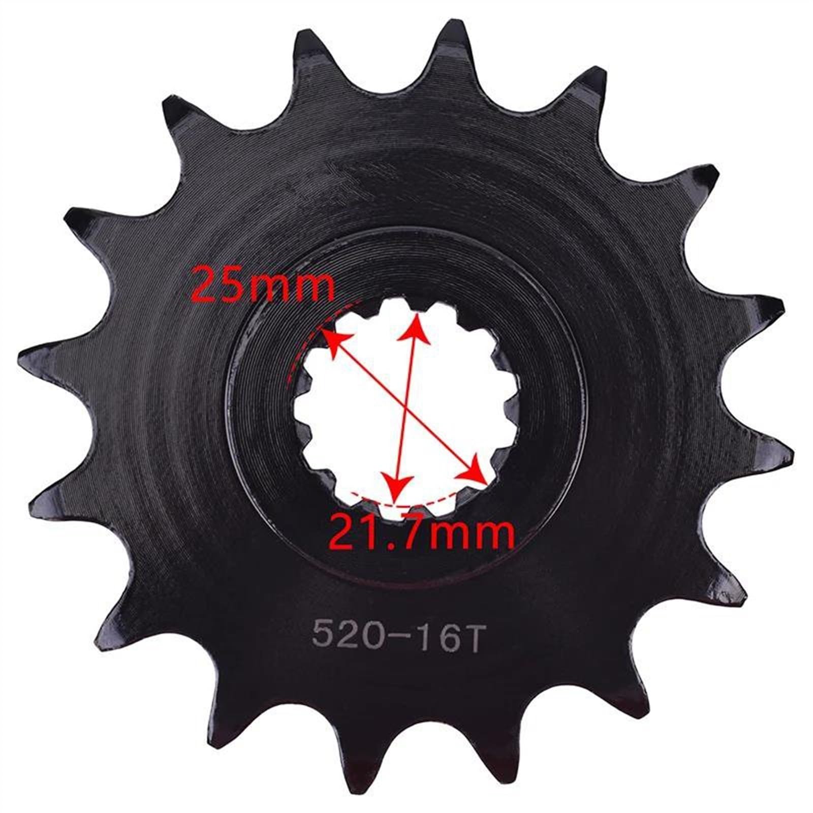 Pieza de piñón para Kawasaki Road ZX-6R (ZX636 GKFA/GLFA) para Ninja para KRT Edition ABS 2019-2020 520 16T 43T Rueda Dentada Trasera Delantera De Motocicleta(Front)