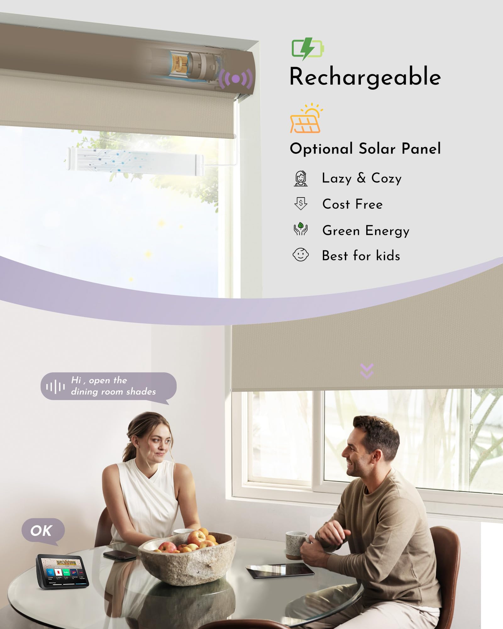 Amazon.com: Graywind Motorized Roller Shade Blinds 100% Blackout 
