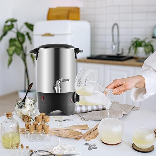 Vista 6 de Panghuhu88 Derretidor de cera de 4.5 cuartos de galón para hacer velas, olla de fusión de cera eléctrica grande con boquilla de vertido rápido