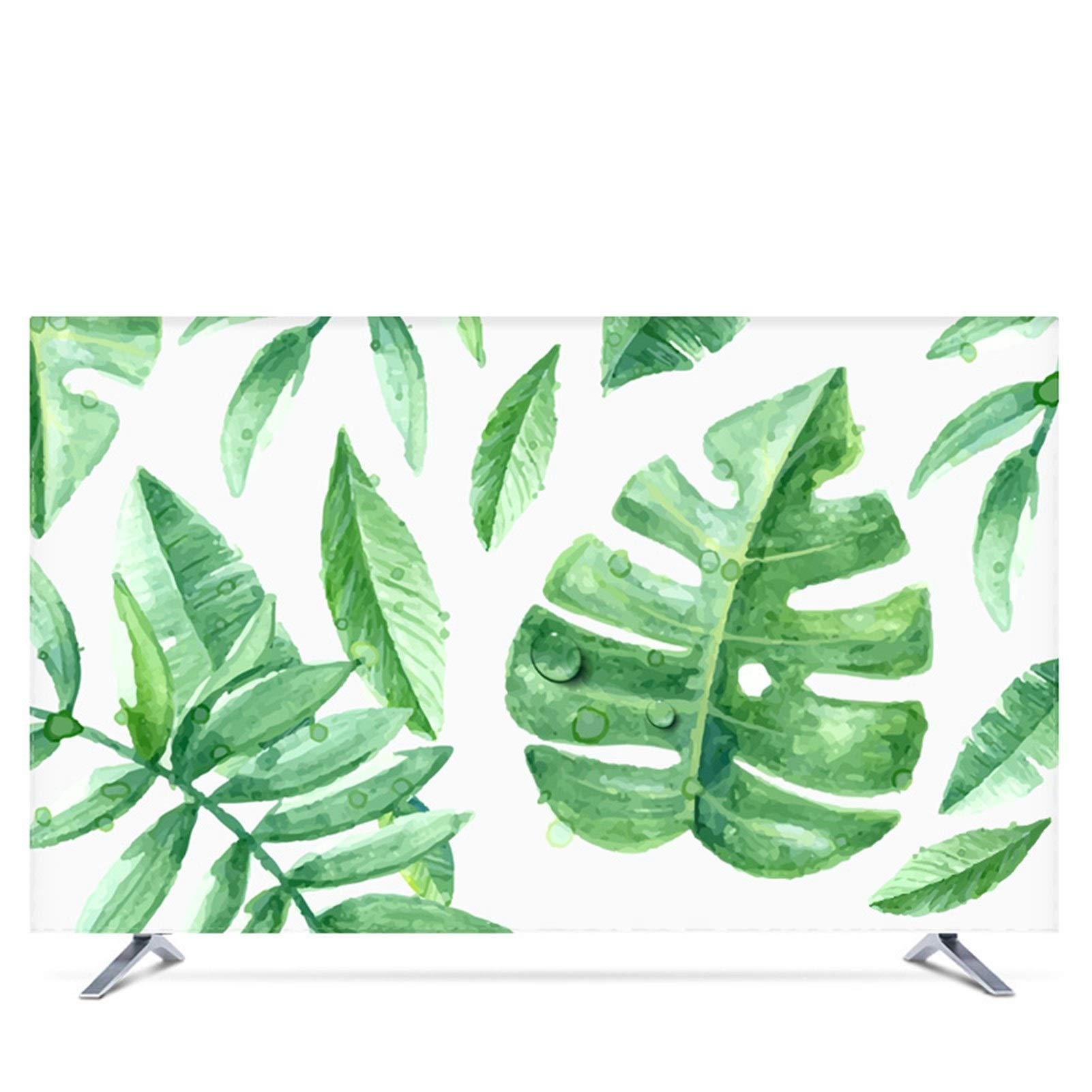 Custodia Protettiva TV Impermeabile Personalizzato 19" - 80" 22 pollici 75 decorativo Cappuccio Custodia for schermo TV PC foglie di palma Flamingo impermeabile verde(Same like the pic,65 inch)
