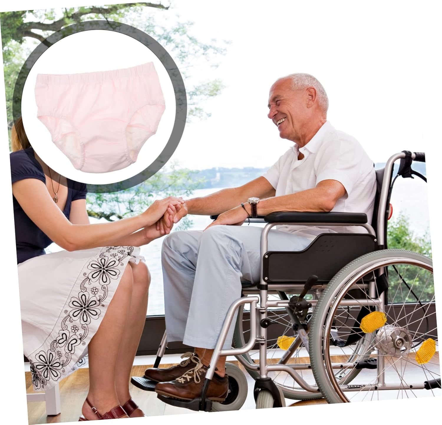 1pc Reusable Washable Diaper for Adults Leak Underwear Comfortable Care Pants for Elderly
