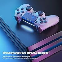 Vista 3 de YCCTEAM control inalámbrico para videojuegos compatible con PS4PS4 Slim con vibración dual mejorada sticks analógicos y sensor de movimiento de 6ejes