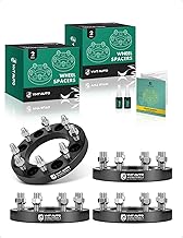 YHTAUTO 8x170mm Wheel Spacers 1 Inch Fits Ford F-250 Super Duty 1999-2002, Excursion 2000-2002 8 Lug Tire Spacers w/ M14x2 & 12.9 Grade Studs, 125mm Center Bore 4PCS Black