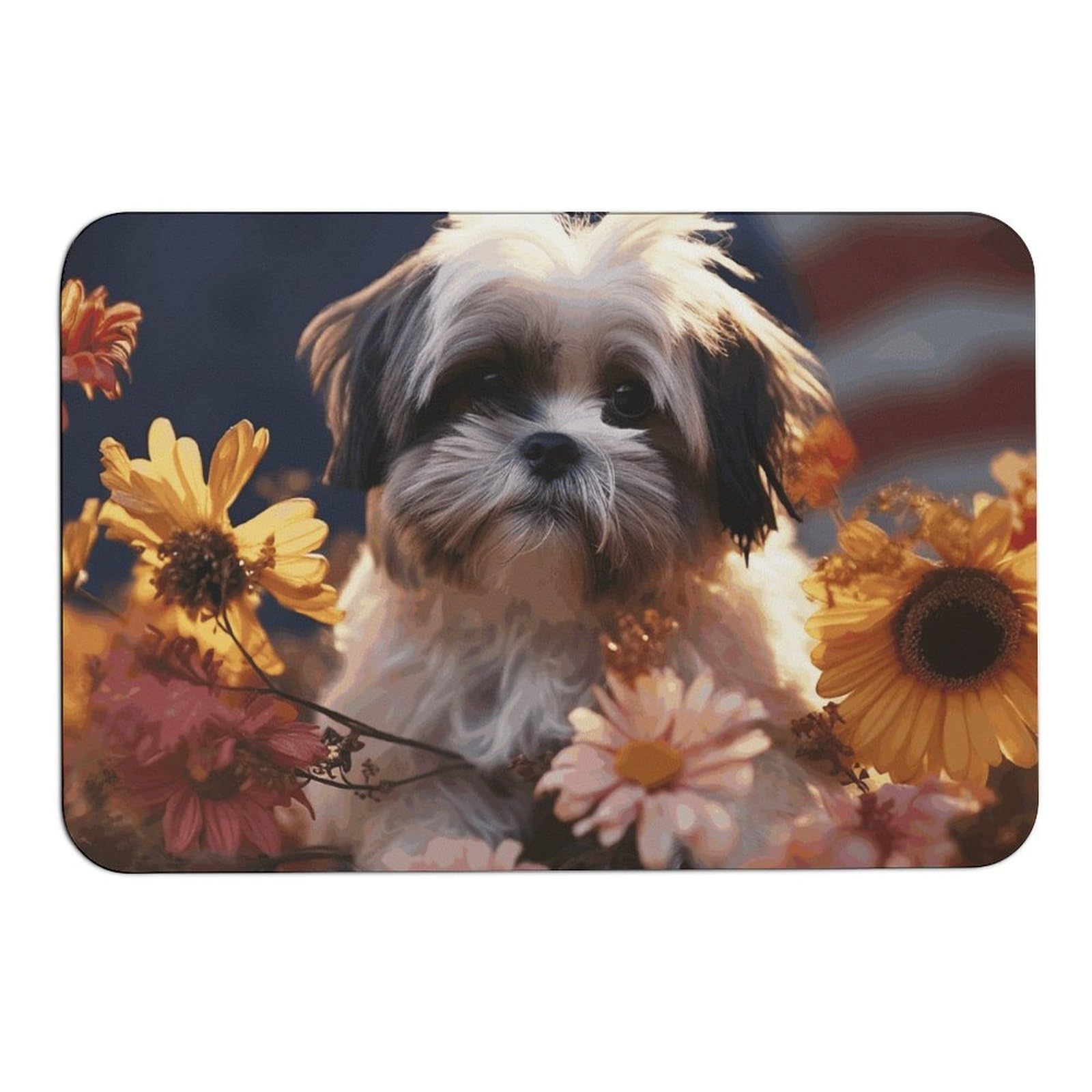 Tapis de bain diatomée Shih Tzu pour une sortie de baignoire confortable et élégante
