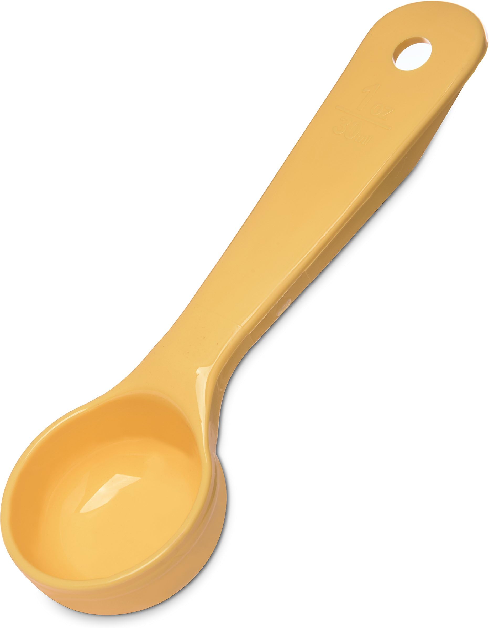 Carlisle FoodService Products 492104 Solid Short Handle Portion Control Spoon, 1 oz, Yellow