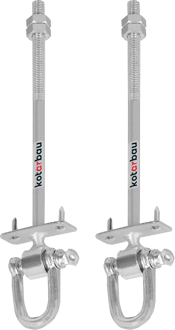 KOTARBAU® Set of 2 Hooks M10 x 190 mm with Shackle and Bolt