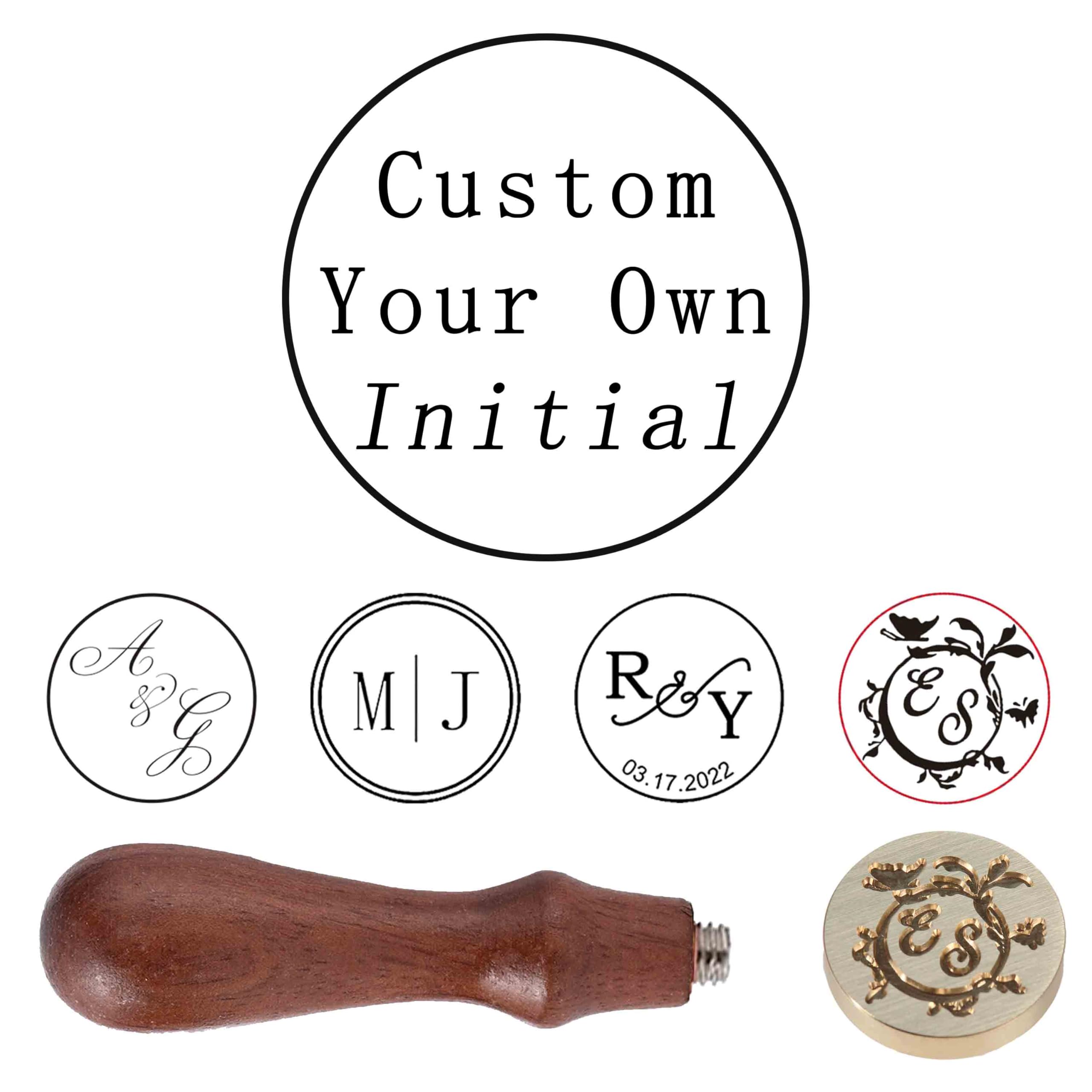 Custom Wax Seal Stamp - 2 Letter Stamp Customization,Personalized Wax Stamps with Initials for Wedding Invitations,Valentine's Day Gifts