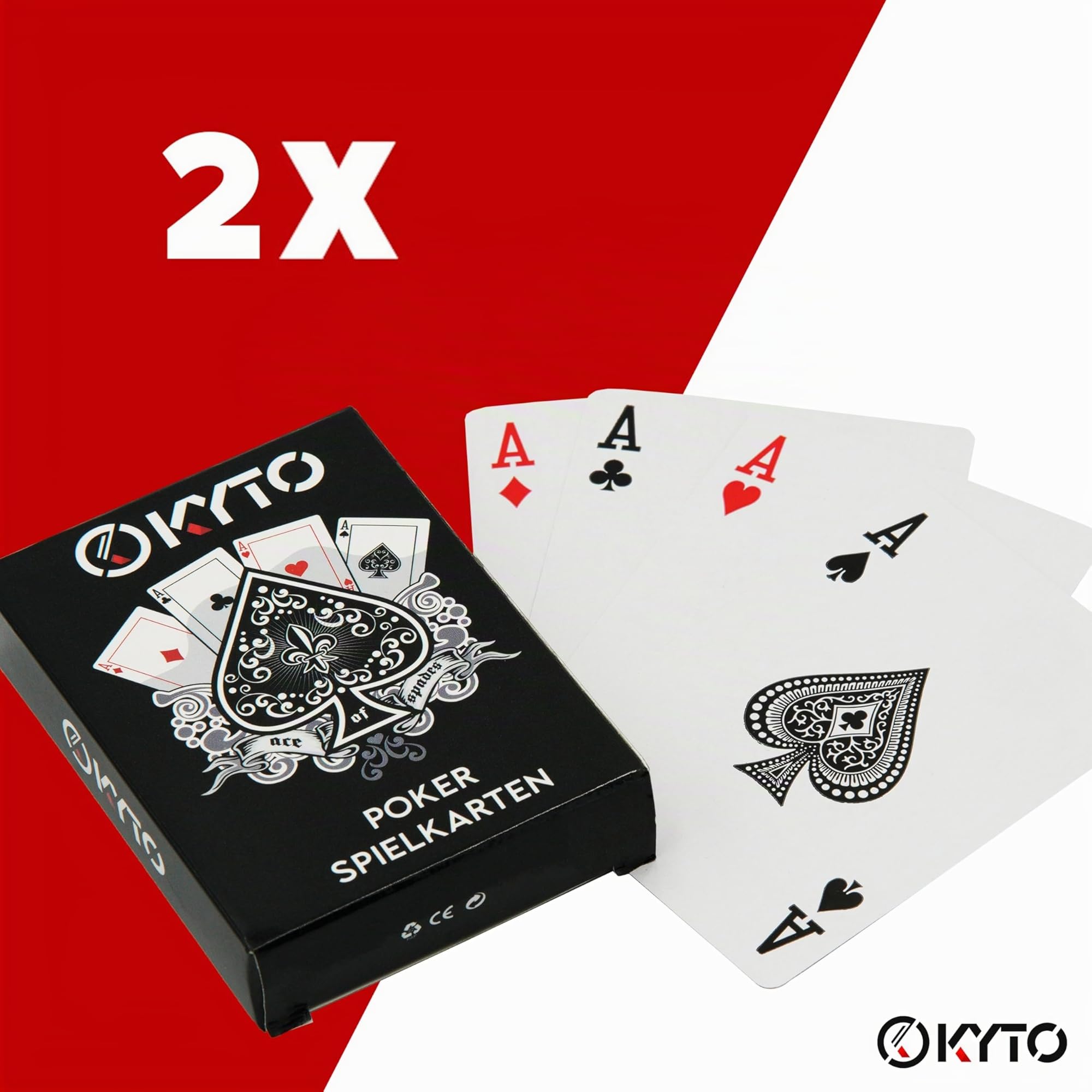 Juego de póquer 300 piezas Texas Holdem maletín fichas cartas alfombrilla Kyto