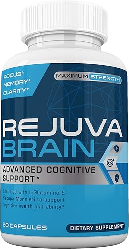 rejuva Brain- Advanced cognitivo support- enriquecido WL-Glutamine  Bacopa monnieri a Apoyo Cognitivo la salud y capacidad