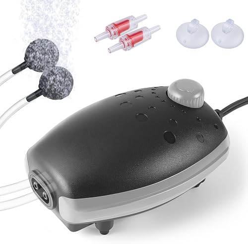 3W Pompe à Air pour Aquarium, 300L/H Bulleur Silencieux…