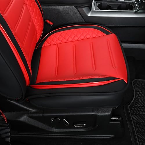 Miniatura 4 de LUCKYMAN CLUB Fundas de asiento de piel sintética F150, aptas para 2015-2024 F150 SuperCrew y 2017-2024 F250 F350 F450 Super Duty Crew Cab (juego