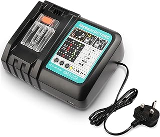 Batteriol DC18RC Compatible with Makita 14.4V - 18V Battery Charger for Makita 18V Lithium-ion Battery BL1860B BL1850B BL1840B BL1830B with Indicator