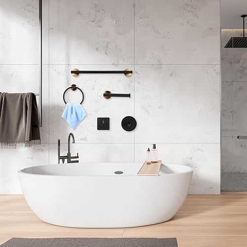 Miniatura 6 de Juego de 10 piezas de accesorios de baño mate SUS304 Juego de colgadores de baño de 16 pulgadas, soporte para toallas de mano, soporte para papel