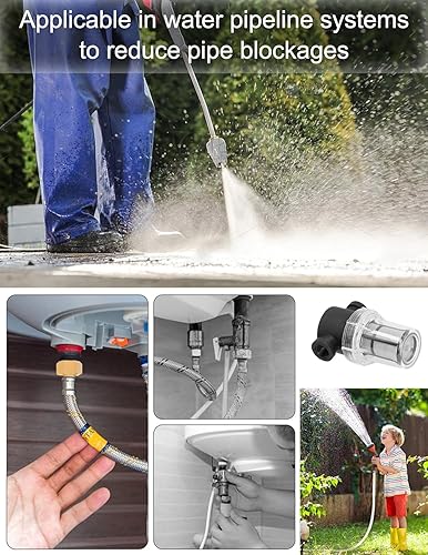 Miniatura 7 de Filtro de cerveza en línea, filtro de agua de 80 mallas de 150 micrones, dispositivo de filtración de filtro en T de plástico, alimentación por