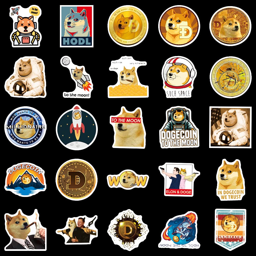 ○ドージコインステッカー50枚セット ○ DOGE COIN / 仮想通貨 / 暗号資産