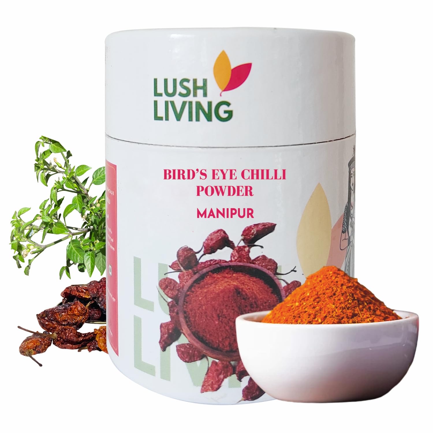 LUSH LIVING Birds Eye Red Chilli Powder (200g) | Powder Spices | Manipur | For Cooking | No Artificial Additive | Chemical & Pesticide Free (B0CDVK4PBG) Amazon Price History, Amazon Price Tracker