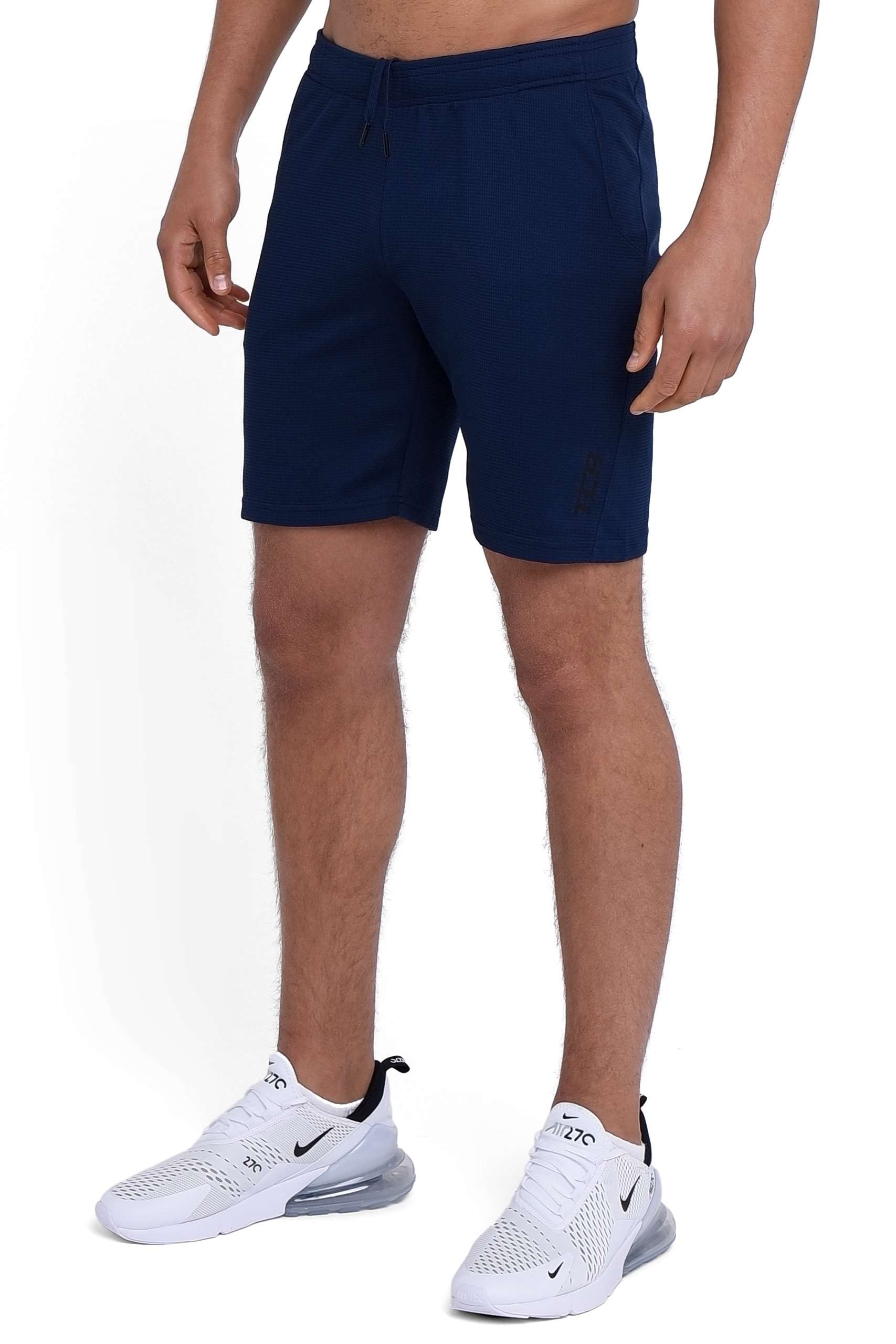 TCA Boys' Aeron Gym Training Workout Sports Running Shorts with Pockets - Navy Eclipse, L