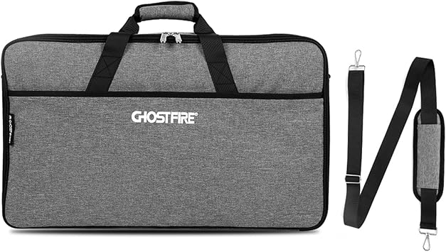 GHOSTFIRE Guitar Pedal Board Bag Effect Pedalboard Bag Accessory Storage Bag Carry Case 23.6x13.4x4.7in