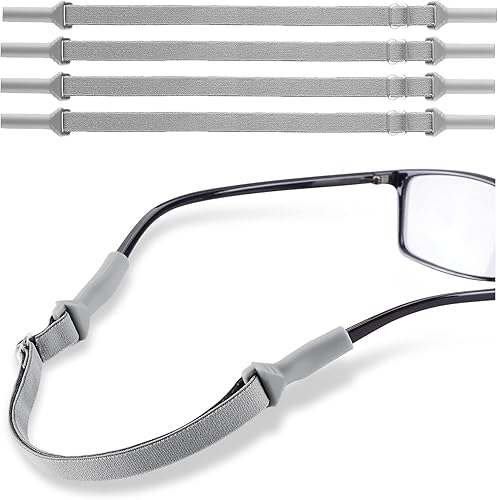 Miniatura 8 de Correa ajustable para lentes, correas de retención ajustables sin cola, correas para lentes de sol para hombres, mujeres y niños (4 unidades, rosa)