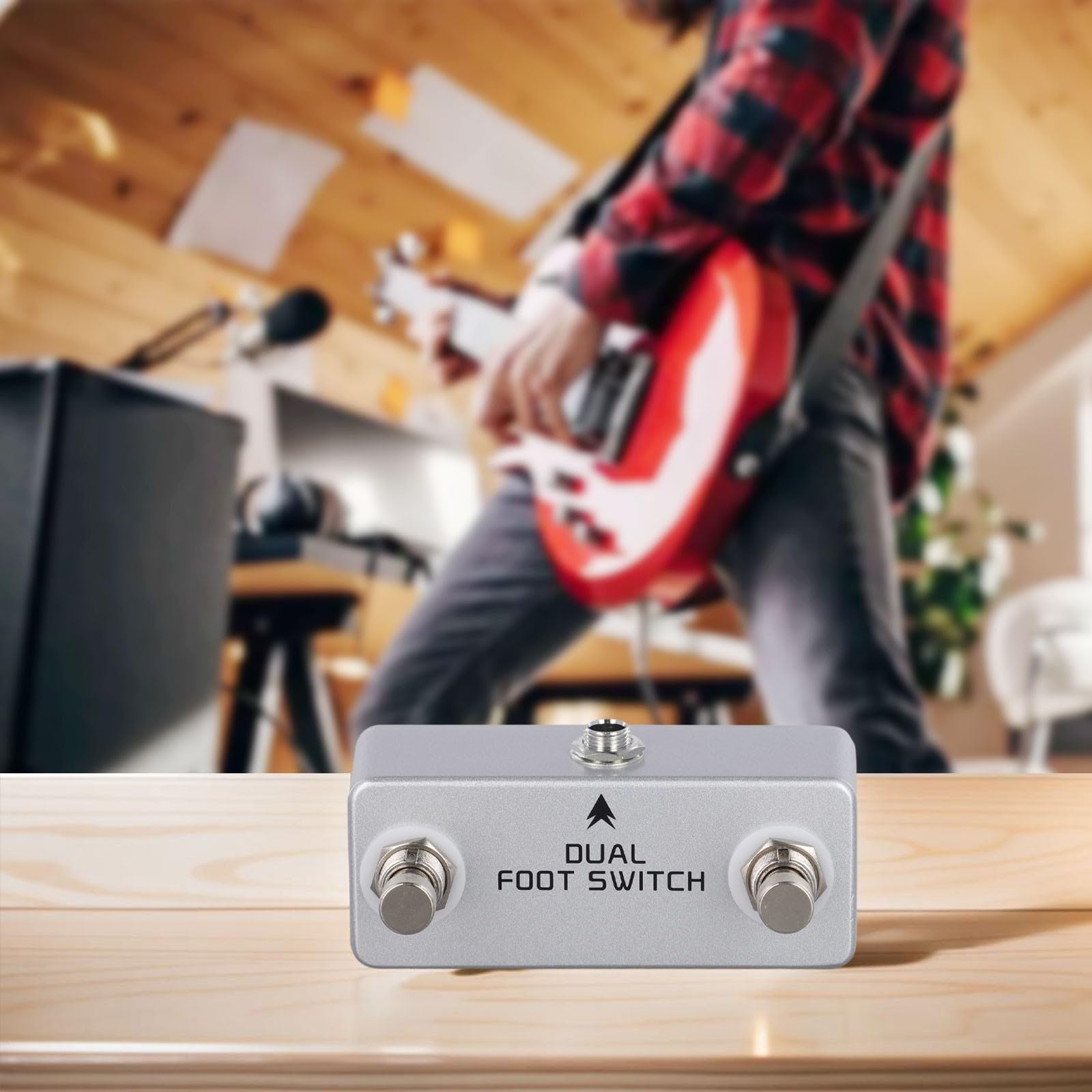 Doppio interruttore a pedale a scatto per amplificatori per chitarra ed effetti a pedale True Bypass Metal Switch per controllo delle prestazioni del palco
