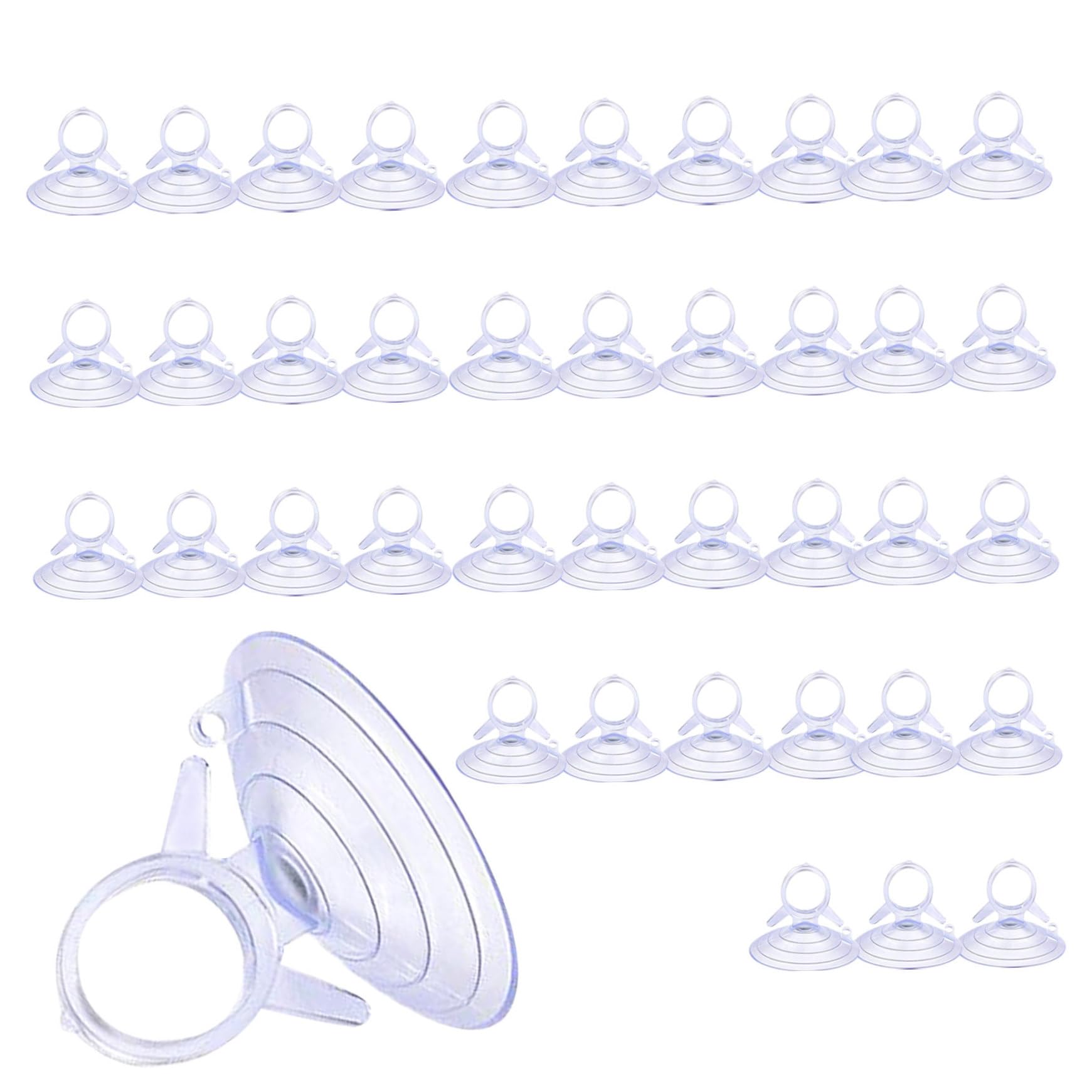 Faroby Suction Cups PVC Clear Sucker Pads Strong Adhesive for Car Sun Shade Window 40 PCS