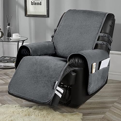 Vista 12 de STONECREST - Funda para silla reclinable, funda acolchada de terciopelo resistente al agua, se mantiene en su lugar