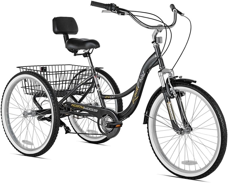 Kent International Northwoods Rock Point Adult Trike, 24-Inch , black
