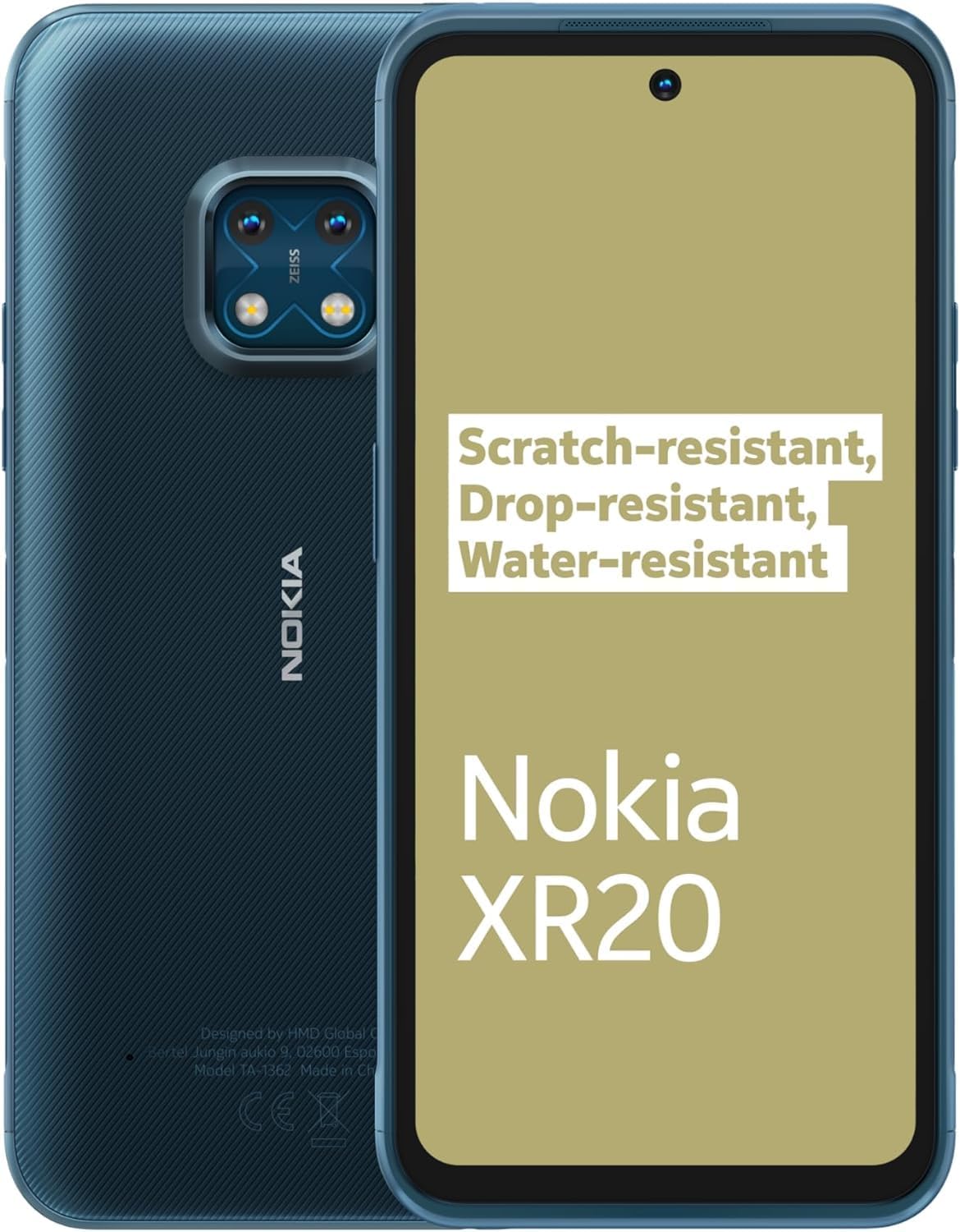 XR20 Android UK SIM Free Smartphone with 5G Connectivity - 4 GB RAM and 64 GB Storage (Dual SIM) - Ultra Blue, 6.67 Inch
