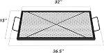 onlyfire Barbecue Rectangle X-Marks Fire Pit Cooking Grate, 32-Inch