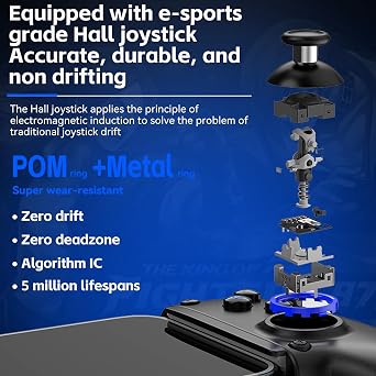 Megadream Mobile Gaming Controller for iPhone/Android - iPad/Tablet - Cloud Game - NS-Switch/PS4 - Turn Your Phone into a Gaming Console - PS5/Xbox Remote Play Streaming, Call of Duty & More, Turbo, Black