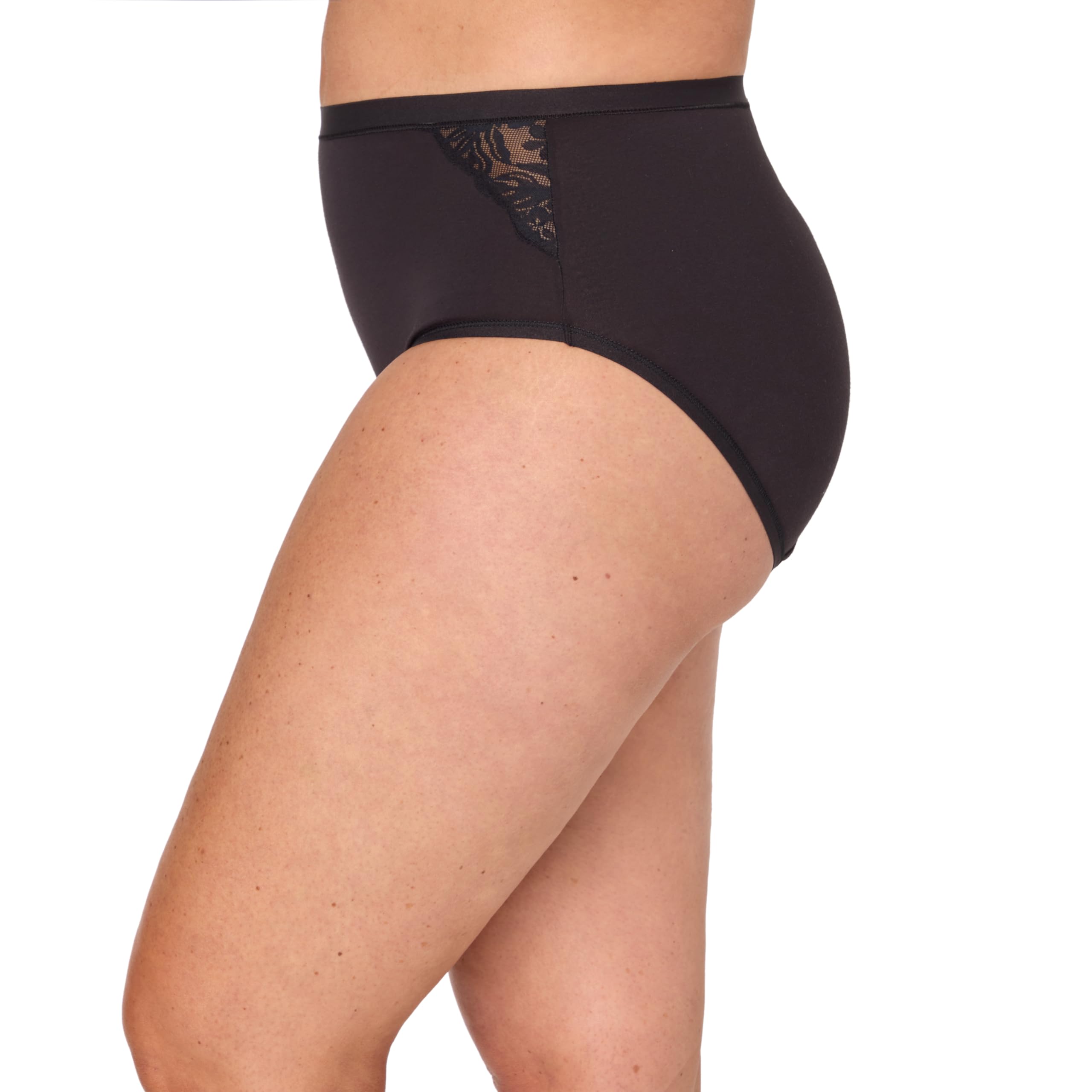 Bali Damen Underwear Brief Pack, 5-Pack, Cotton Lace Moisture-Wicking Underwear for Women, Brief Panties Slip (5er Pack)
