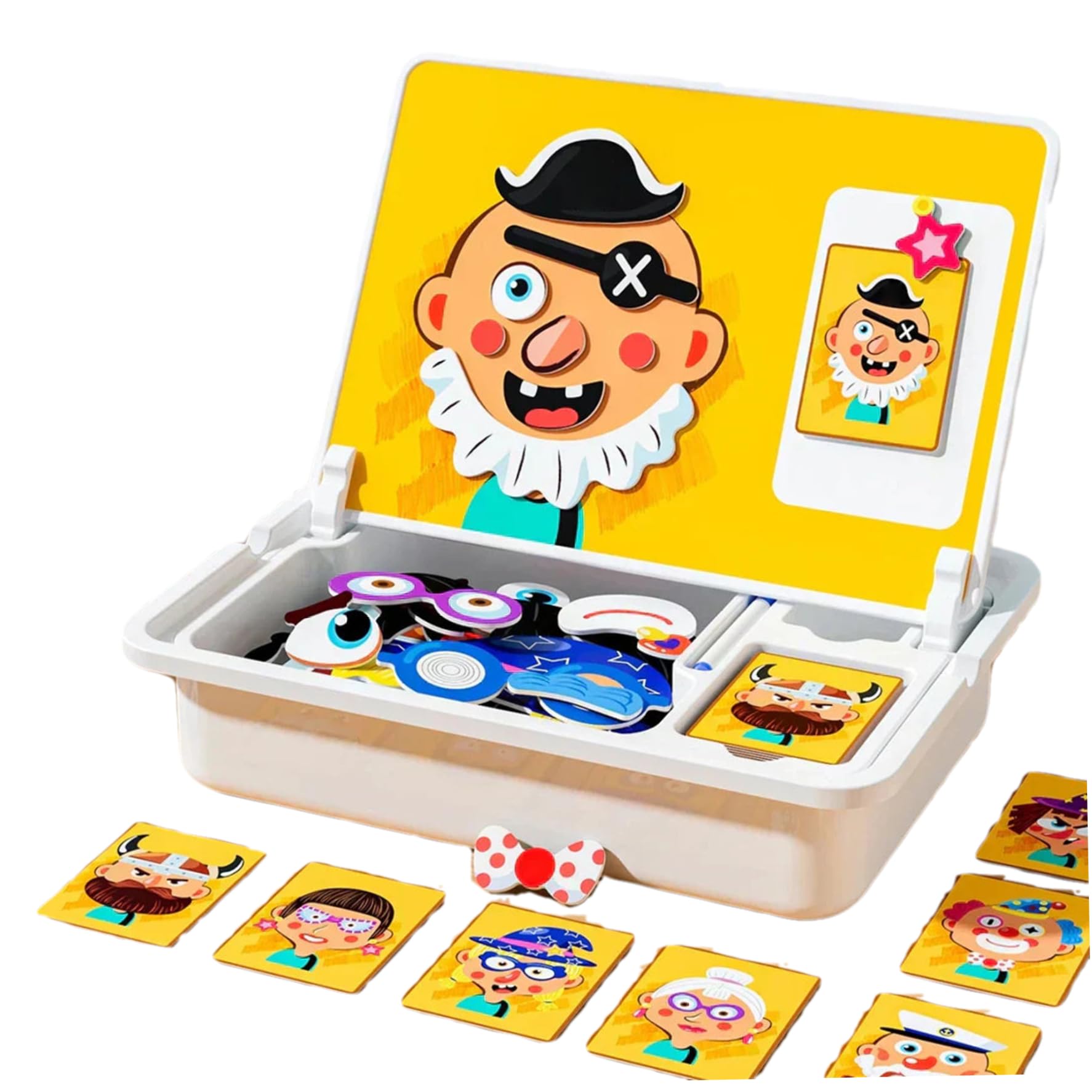Magnetic Faces for Toddlers Funny Double Side Magnetic Book for Puzzle and Painting Preschool Educational Learning Toy