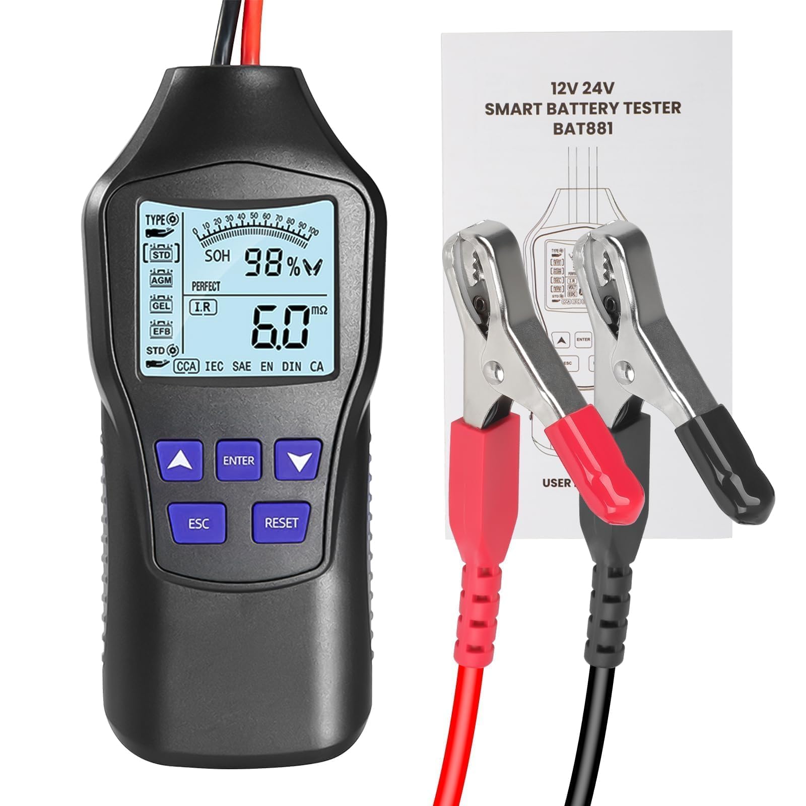 Photo 1 of ***MISSING CONNECTION*** Linkstyle Battery Tester, 12V 24V Digital Battery Tester with LCD Display, Automotive Battery Diagnostic Tool for Cars Trucks RV