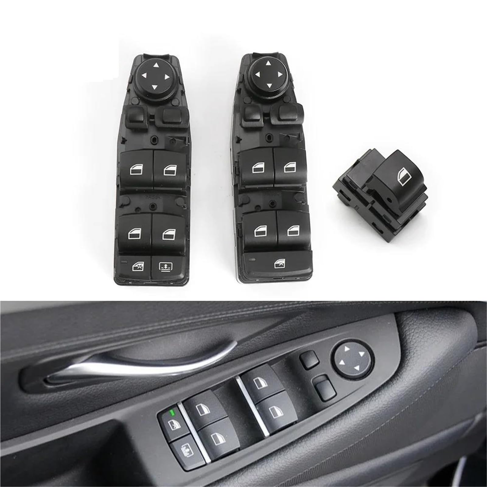 Finestrino Pulsantiera Per BMW Serie 5 6 F06 F07 F10 F11 X3 F25 Alzacristallo Laterale Conducente Pulsante Controllo Principale 61319241956 61319241955(Model B)