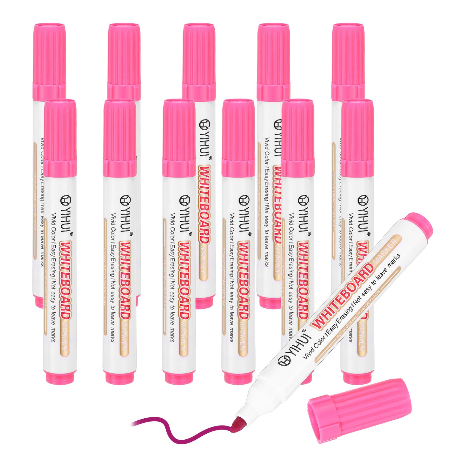 PATIKIL Whiteboard Markers 12Pcs Fine Tip Dry Erase Pens Pink