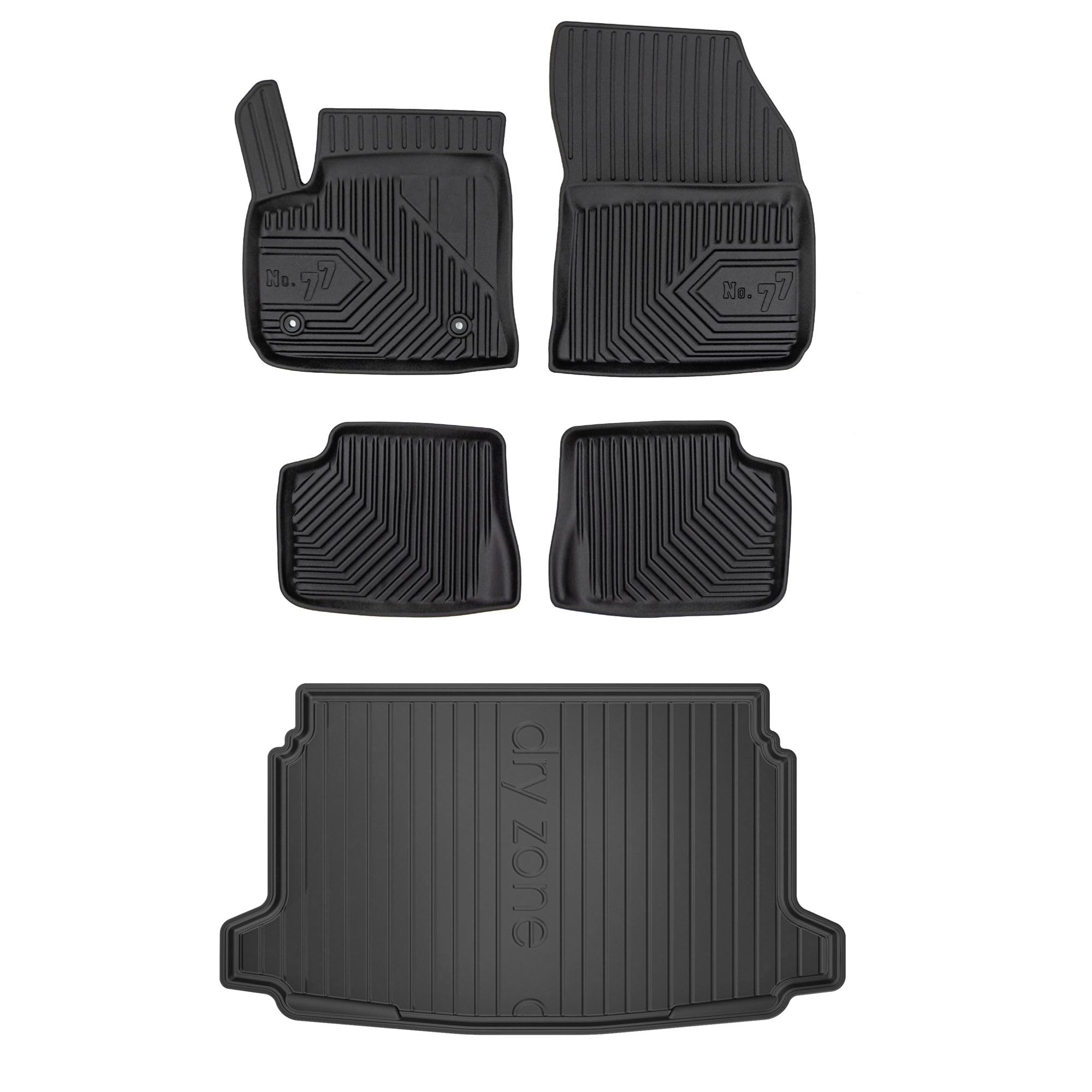 MOTOS Set de alfombrillas de goma y alfombrillas de maletero para Jeep Avenger BEV desde 2023 Mejora la comodidad de tus viajes con la alfombrilla antideslizante para coche NO.77- alfombrillas para to