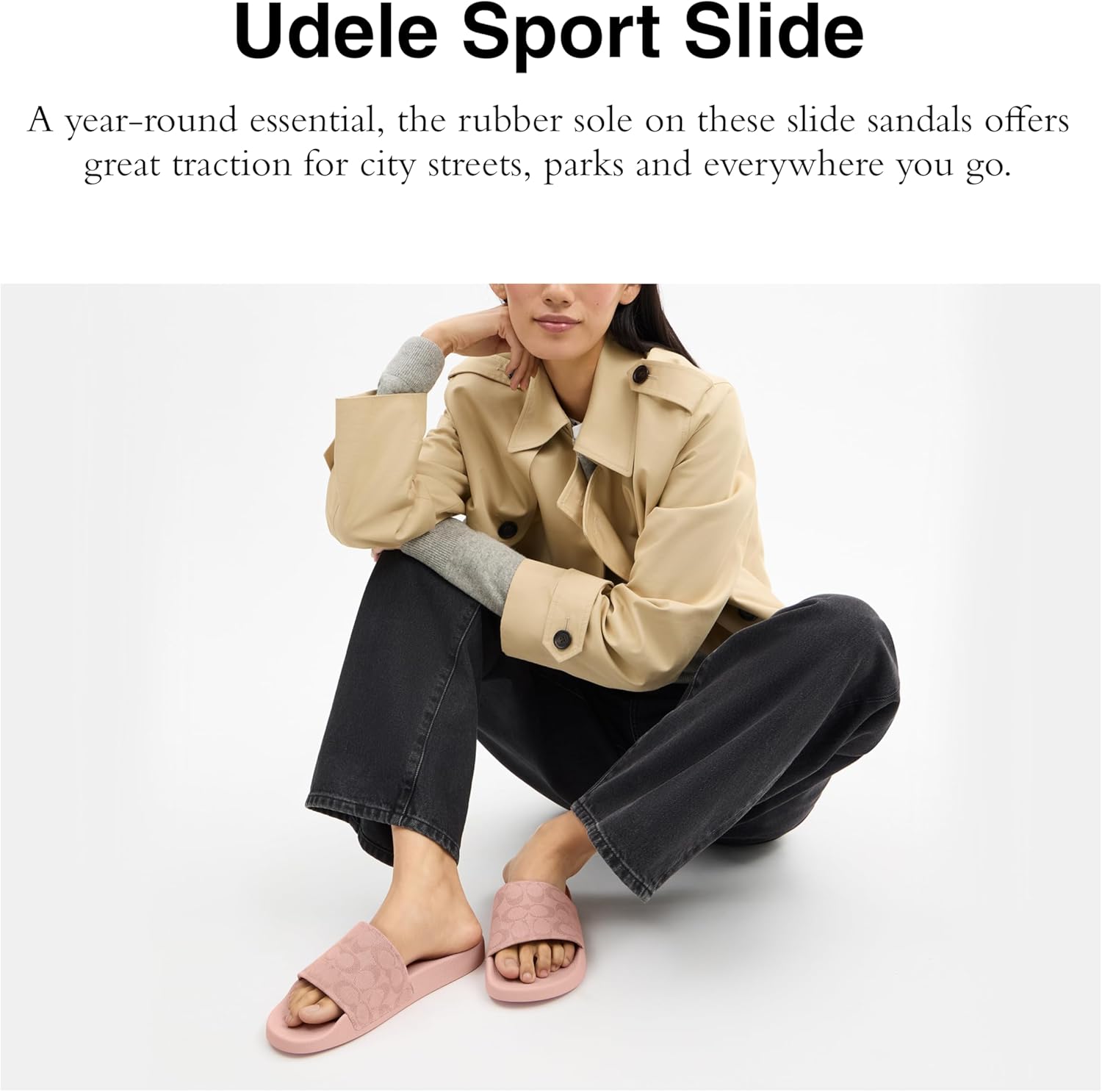 COACH Udele Signature Canvas Slide - Image 2