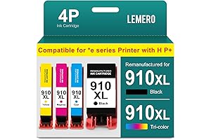 LEMERO 910XL Ink Cartridges Combo Pack for HP OfficeJet Pro 8025e 8020e