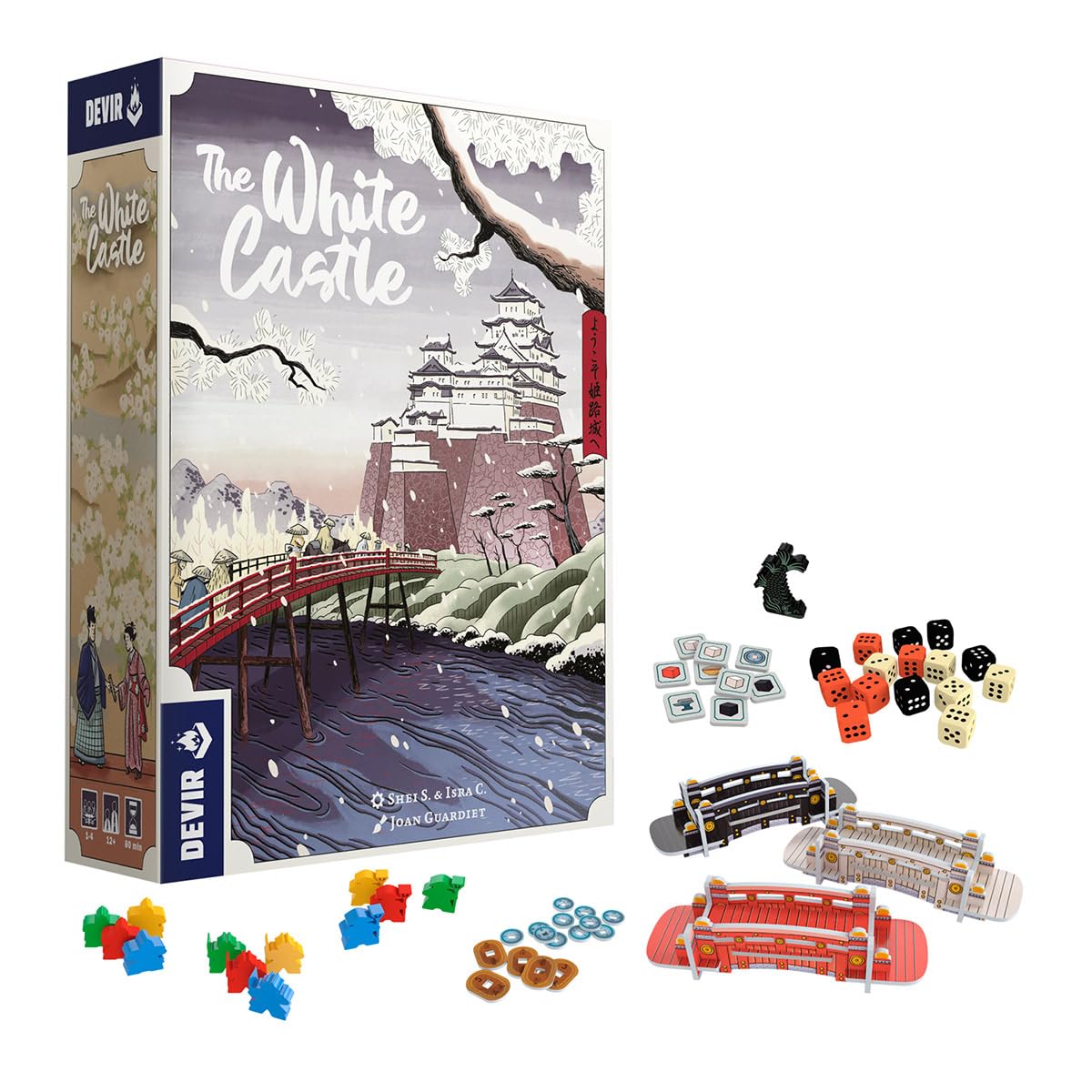 Devir - The White Castle, Juego de Mesa de Estrategia, Temática Japonesa, Juego Solitario, a Partir de +12 (BGWCML)