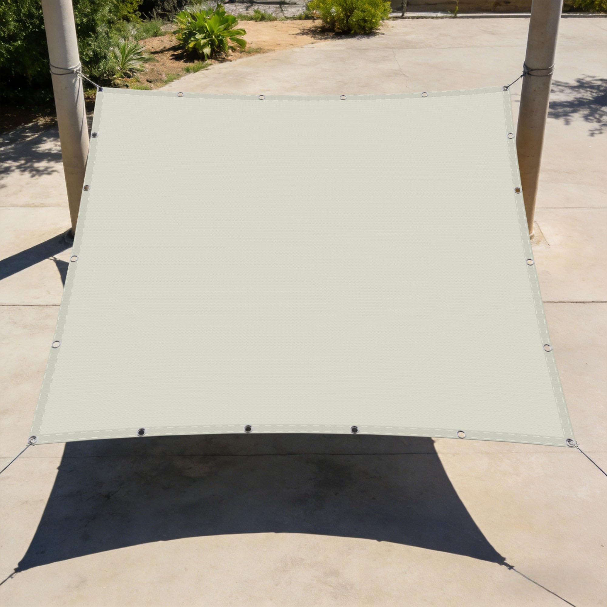 Voile d'ombrage anti-UV 1.6x3.5m avec œillets pour une fraîcheur maximale au jardin
